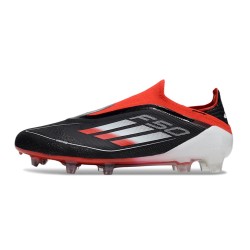 Schoen Adidas F50 Elite Laceless FG Zwart Rood Wit