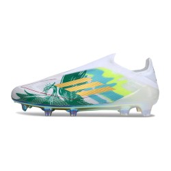 Adidas F50 Elite Gras Voetbal Schoenen Vit Groen Goud