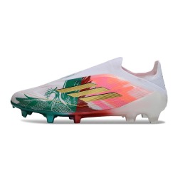 Adidas F50 Elite Gras Voetbal Schoenen Vit Groen Roze Goud