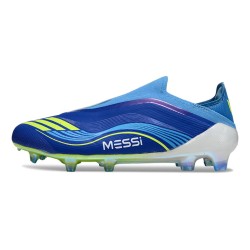 Schoen Adidas F50 Elite Laceless FG X MESSI Blauw Geel