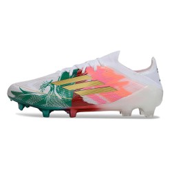 Adidas F50 Elite Gras Voetbal Schoenen Wit Roze Groen
