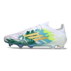 Adidas F50 Elite Gras Voetbal Schoenen Wit Groen Goud