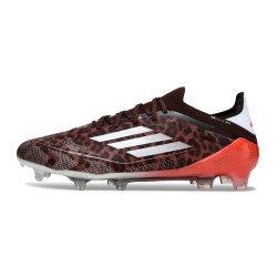 Adidas F50 Elite Gras Voetbal Schoenen Leopard Zilver Rood