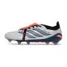 Adidas Predator 26 Elite FT FG Voetbalschoenen Grijs Rood
