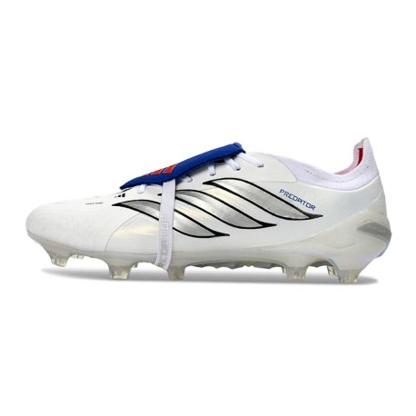 Adidas Predator 26 Elite FT FG Voetbalschoenen Wit Zilver Blauw