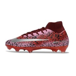 Nike Air Zoom Mercurial Superfly 10 Elite FG Rood Zilver 