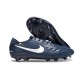 Nike Tiempo Legend 10 Elite Gras Voetbalschoenen Donkerblauw Wit