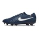 Nike Tiempo Legend 10 Elite Gras Voetbalschoenen Donkerblauw Wit