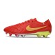 Nike Tiempo Legend 10 Elite Gras Voetbalschoenen Rood Goud