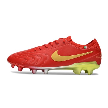 Nike Tiempo Legend 10 Elite Gras Voetbalschoenen Rood Goud