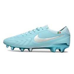 Nike Tiempo Legend 10 Elite Gras Voetbalschoenen Blauw Zilver