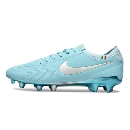 Nike Tiempo Legend 10 Elite Gras Voetbalschoenen Blauw Zilver