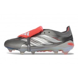 Adidas Predator 26 Elite FT FG Voetbalschoenen Metalen IJzer Wit Helder Rood
