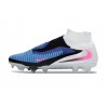 Nike Phantom 6 High Elite Gras Voetbalschoenen Blå Rosa Vit