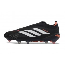 adidas Predator Elite Laceless FG Voetbalschoenen Zwart Wit