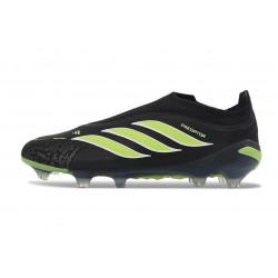 adidas Predator Elite Laceless FG Voetbalschoenen Zwart Groen