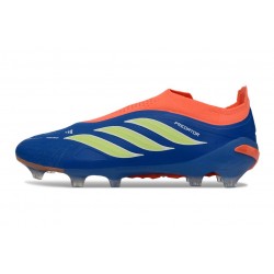adidas Predator Elite Laceless FG Voetbalschoenen Blauw Zwart Oranje