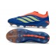 adidas Predator Elite Laceless FG Voetbalschoenen Blauw Zwart Oranje