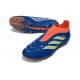 adidas Predator Elite Laceless FG Voetbalschoenen Blauw Zwart Oranje