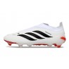 adidas Predator Elite Laceless FG Voetbalschoenen Wit Rood Zwart