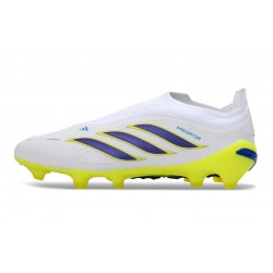 adidas Predator Elite Laceless FG Voetbalschoenen Wit Blauw Paars