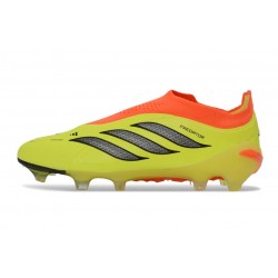 adidas Predator Elite Laceless FG Voetbalschoenen Geel Zwart Oranje