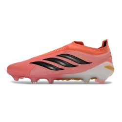 adidas Predator Elite Laceless FG Voetbalschoenen Roze Zwart