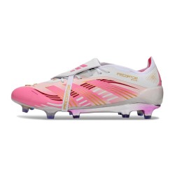 Adidas Predator Elite Fold-Over Tongue FG Voetbalschoenen Wit Roze