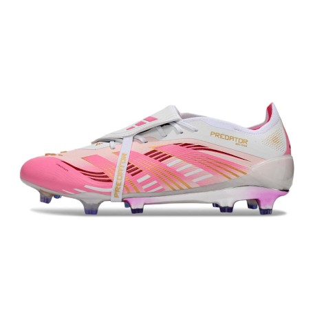 Adidas Predator Elite Fold-Over Tongue FG Voetbalschoenen Wit Roze