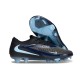 Nike Phantom 6 Low Elite Gras Voetbalschoenen Zwart Lichtblauw