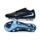Nike Phantom 6 Low Elite Gras Voetbalschoenen Zwart Lichtblauw