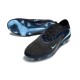 Nike Phantom 6 Low Elite Gras Voetbalschoenen Zwart Lichtblauw