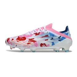 Adidas F50 Elite Gras Voetbal Schoenen X BAPE Wit Roze Blauw